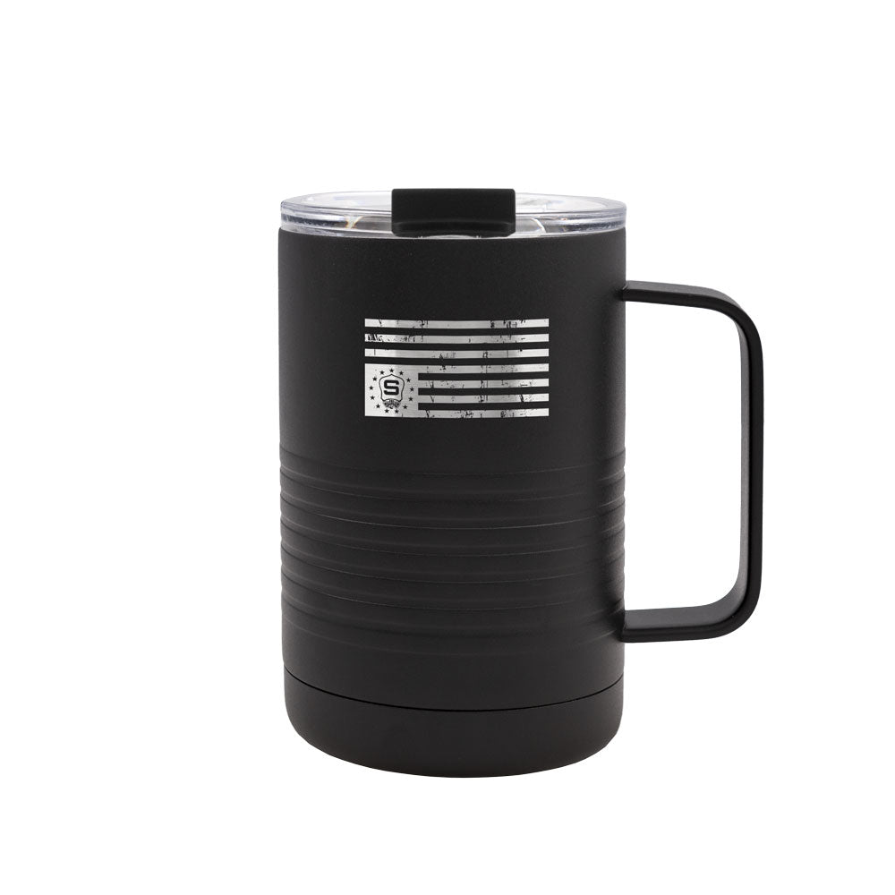 16oz Insulated Coffee Mug | Kyle Seraphin Suspendables Flag