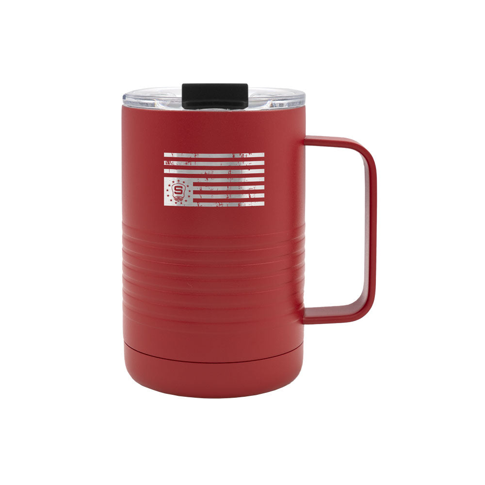 16oz Insulated Coffee Mug | Kyle Seraphin Suspendables Flag