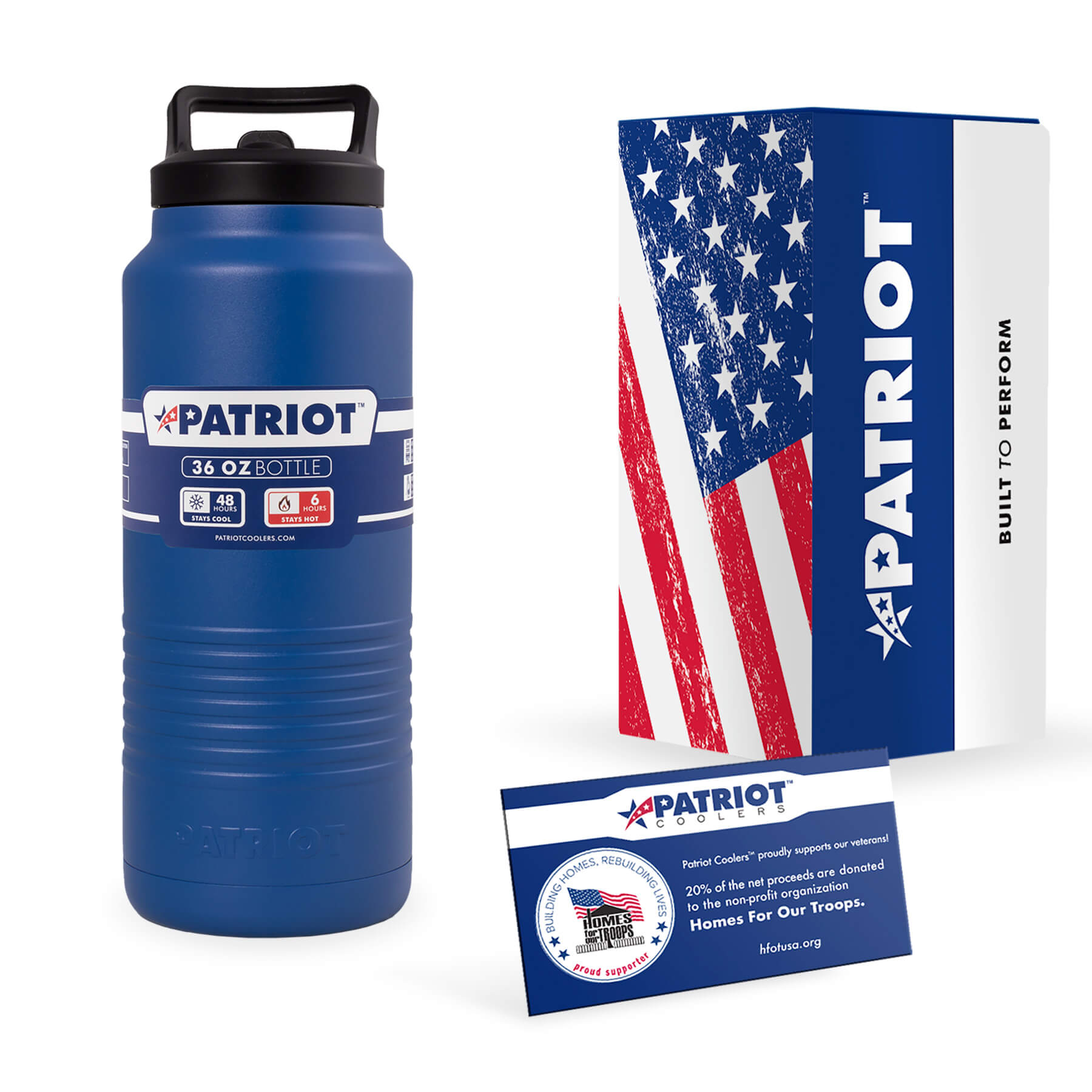 Patriot 36 oz Water Bottle Red